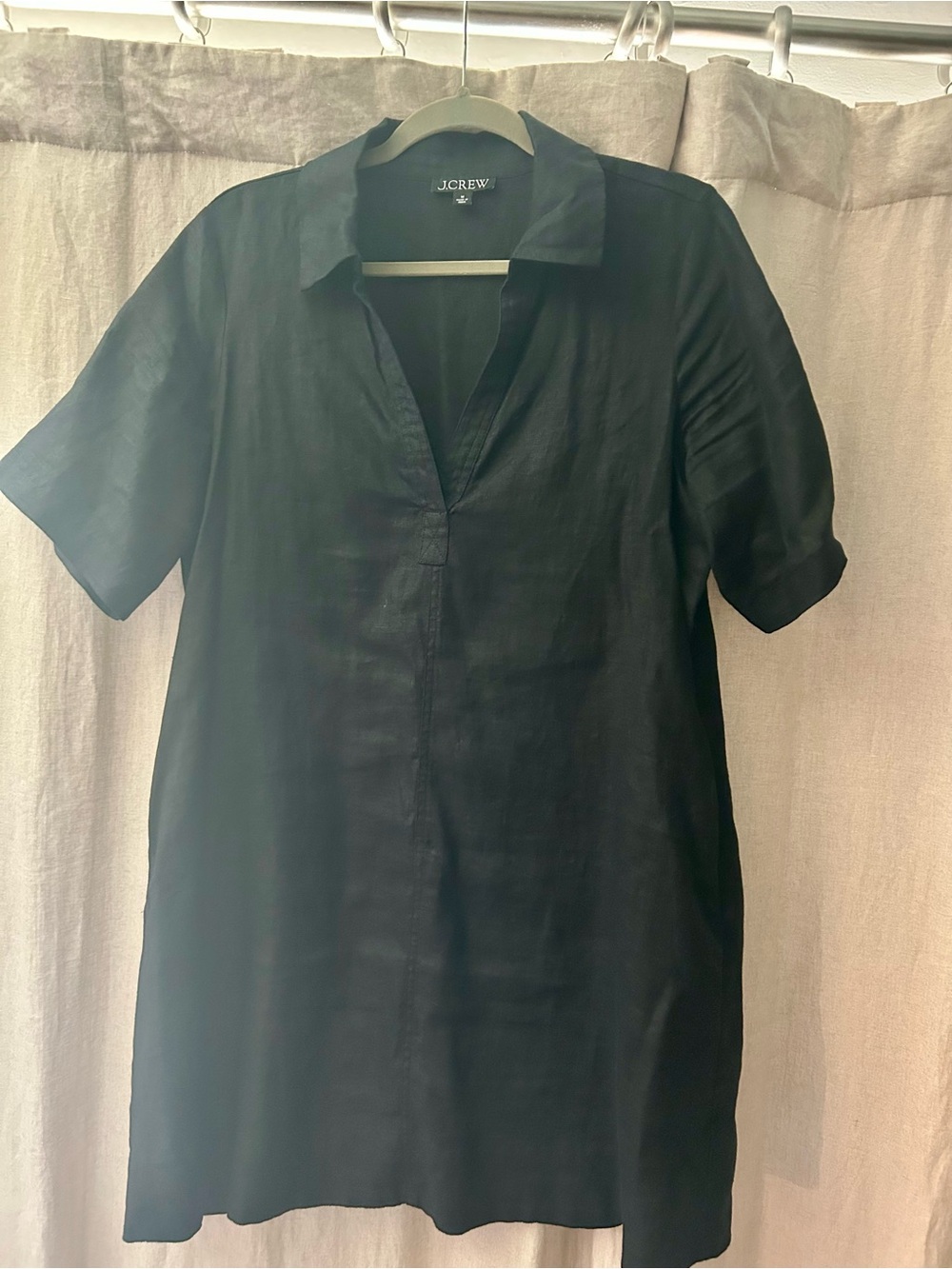 Women’s Black Linen Dress - Picture 2 of 3